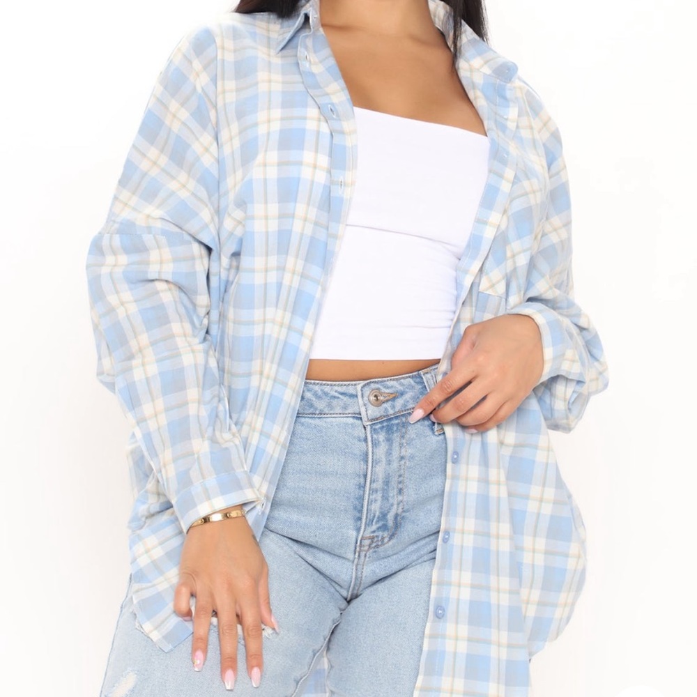 PLAID TOP FASHION NOVA
